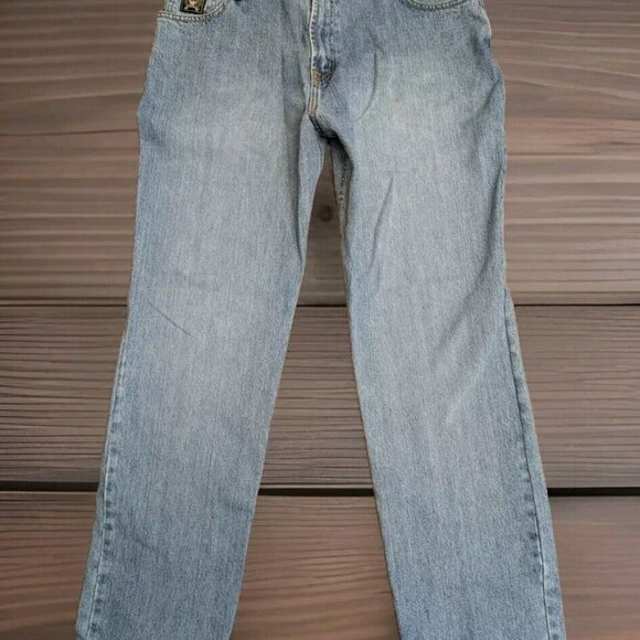 Cinch Black Label Jeans Mens 38x32 Blue Denim Light Wash Western Cowboy Loose - Picture 1 of 15